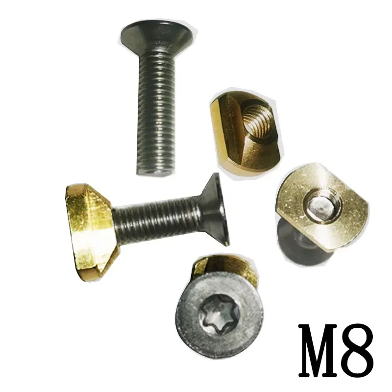 Sailboard Hydrofoil WindSurfing Board Screws M8x25 mm Universal Joint T-shaped Copper Nut Wind Wing Board Kite Accessories