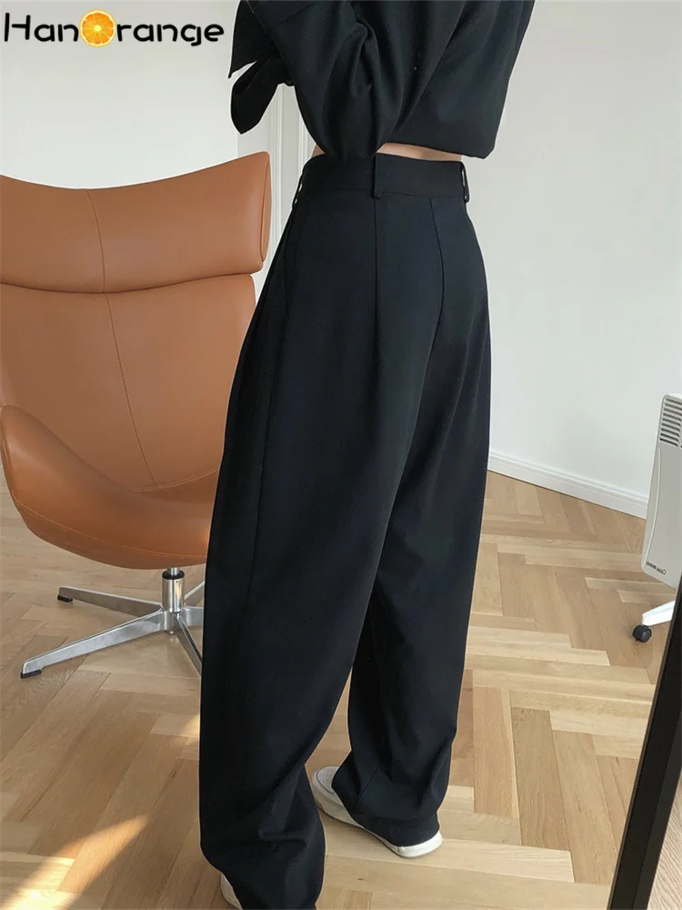 Black High Waist Carrot Pants  Wide Leg Pants Female Spring - 2023 Spring  Autumn - Aliexpress