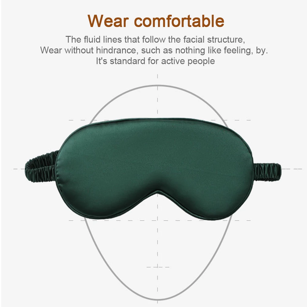 4Pcs Set Silk Sleeping Mask For The Night Women Men Aduld Relax Soft Nap Eye Cover Sleep Mask Health Blindfolds Travel Fashion 5