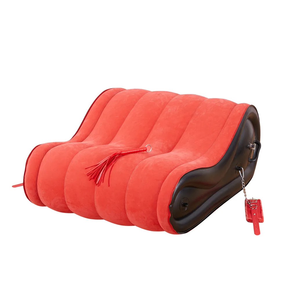 Inflatable Sex Sofa Erotic Chair Sexules Pose Furniture Adult Games Outdoor Foldable Bed Sex Toys for Couples Two With Handcuffs