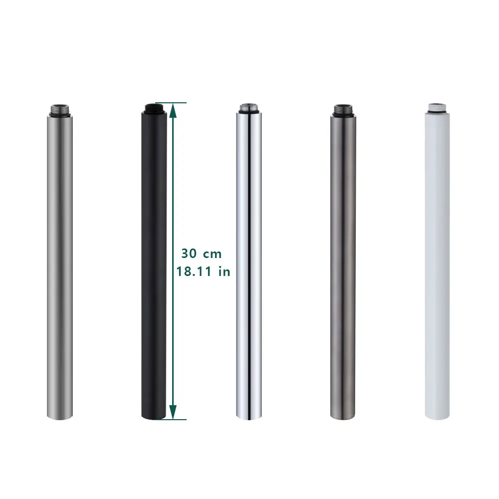 SUS 304 Stainless Steel Shower Extender 30cm Shower Rod Bathroom Extension Rod shower pipe extension shower head extender height adjustable shower bar