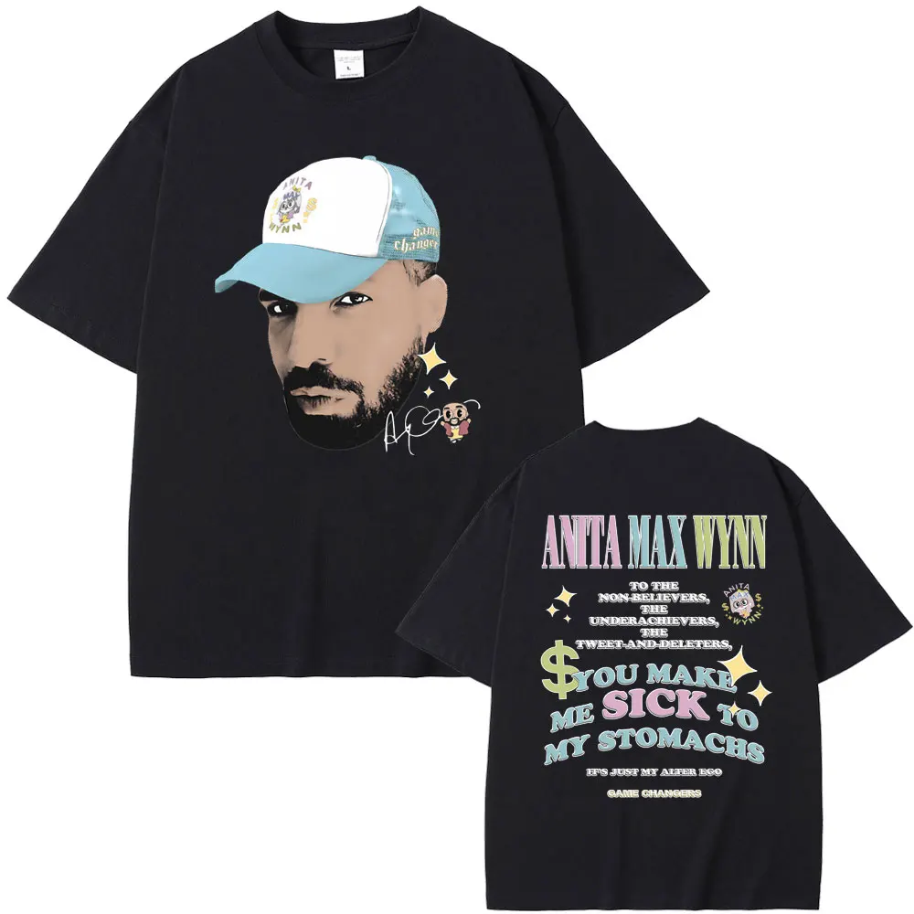

Rapper Drake Anita Max Wynn Funny Meme Print T-shirt Summer Men's Casual Loose T Shirts Men Women Hip Hop Fashion Trend Tshirt