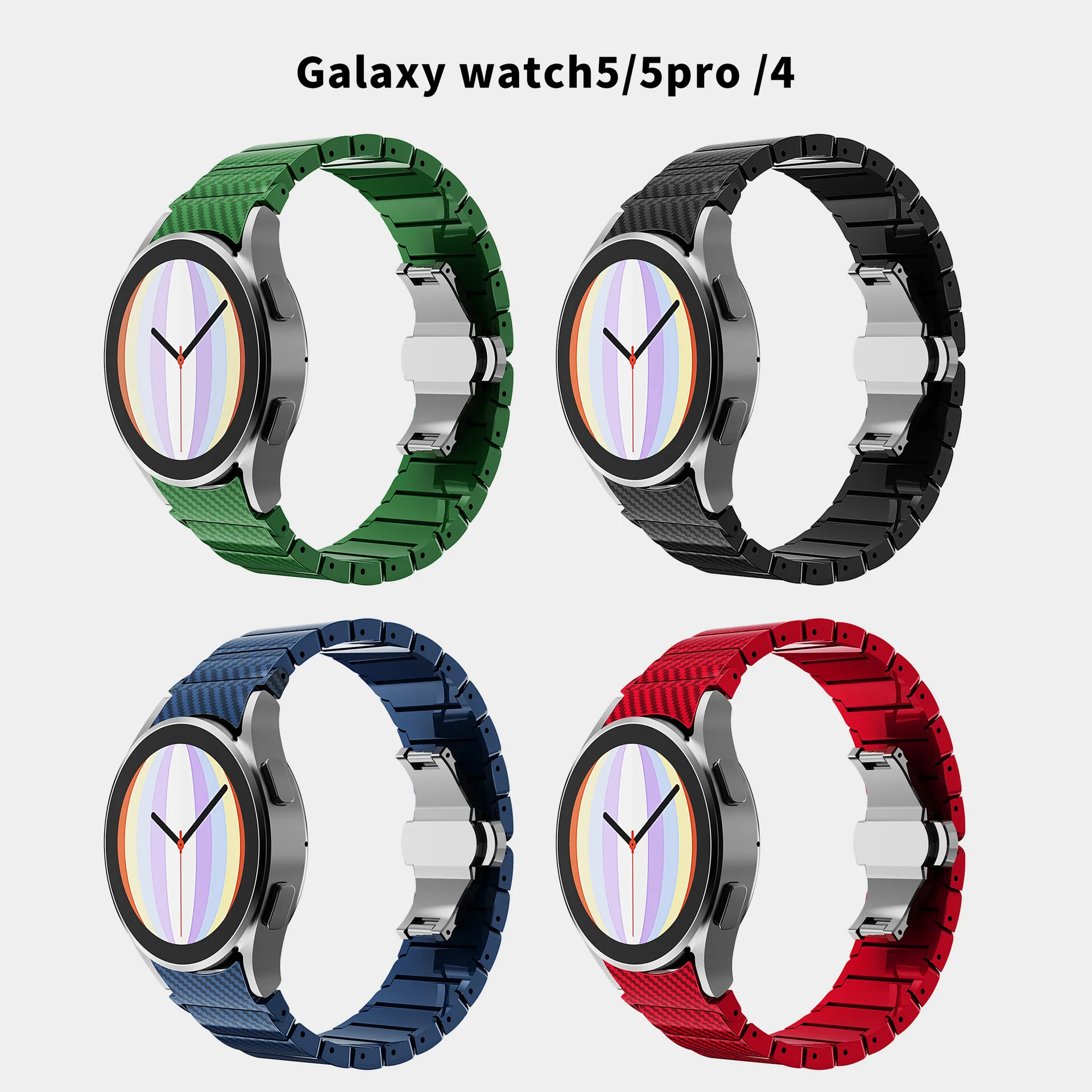 Adatto Per Samsung Watch Band Galaxy Watch 4/5/5Pro Cinturino In Fibra Di Carbonio Samsung Watch 6 Watch Band