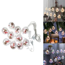 

LED Curtain String Light Ball Santa Claus Christmas Tree Decoration New Year Christmas Decor For Home-EU Plug
