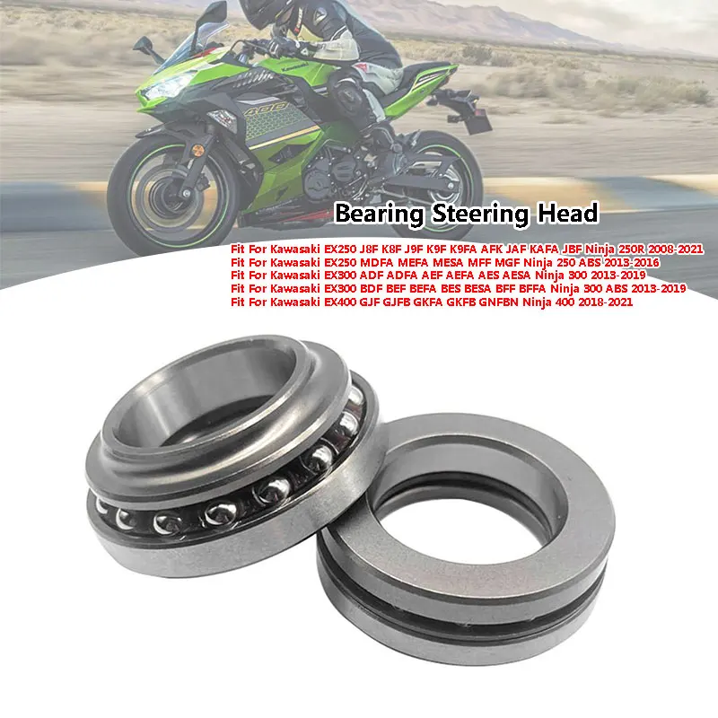 Motorcycle Steering Stem Bearing Seal Kit Fit For Kawasaki Ninja