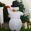 Christmas Inflatable Snowman with Colorful Rotating LED Lights Blow Up Snowman Outdoor Lawn Yard Garden Xmas Holiday Decorations 4