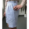 Summer Men British Straight Naples Men Ropa Hombre Short Pant Striped Seersucker Casual Shorts Men Suit Short Pantalones Homme 4