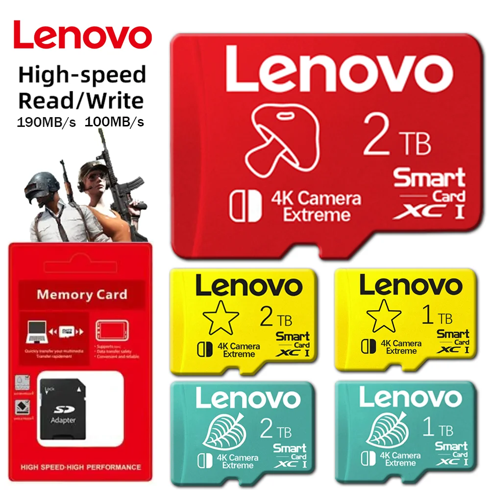 Tarjeta de memoria Lenovo de 2 TB, 1 TB, 512 GB, Micro TF, SD, 256 GB, 128 GB, almacenamiento, tarjeta de memoria para Nintendo Switch, Ps5