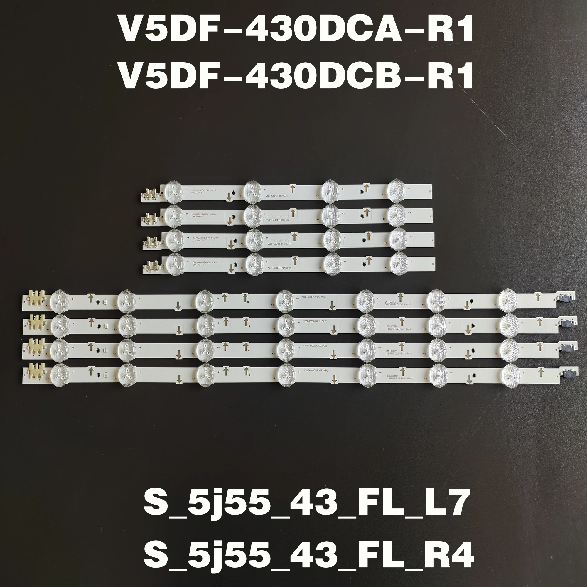 Tira de Retroiluminação Led para s Amsung Ue43j5500ak Ue43j5600 Ue43j5550 Ue43j5502 s _ 5j55 _ 43_fl _ l7 Lm4100117x 00117w Bn9636336a 36337a