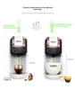 HiBREW H2B Coffee machine, Italian capsules, multi-compatible, fully automatic household small coffee powder integrated 5