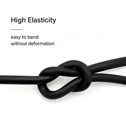 Flexible & Stretch - Resistant Natural Latex Rubber Hose - Black - Multiple Lengths & Sizes - OD13xID6mm (Black)