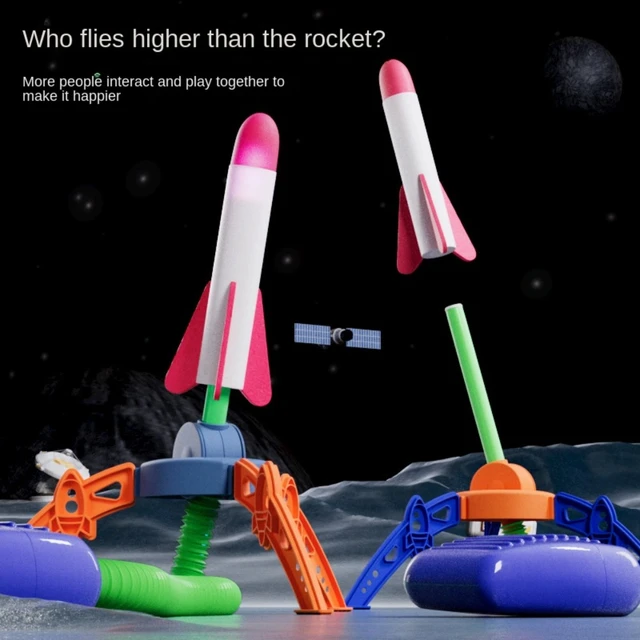 Ultra Stomp Rocket Plastic; Foam tip; Plastic pump:Education Supplies