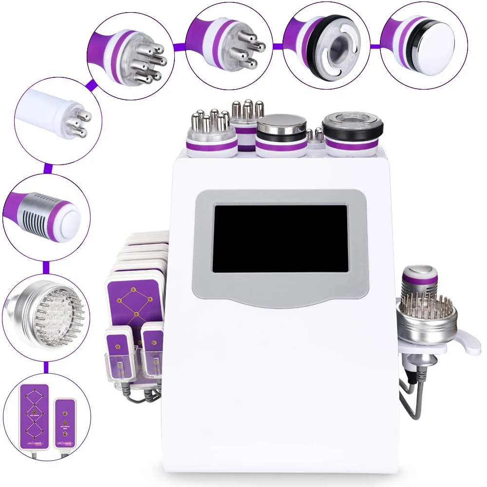 Mychway 9 In 1 40k Cavitation Machine Vacuum Body Slimming Fat Burner Wrinkle Removal Multifunctional Beauty Device