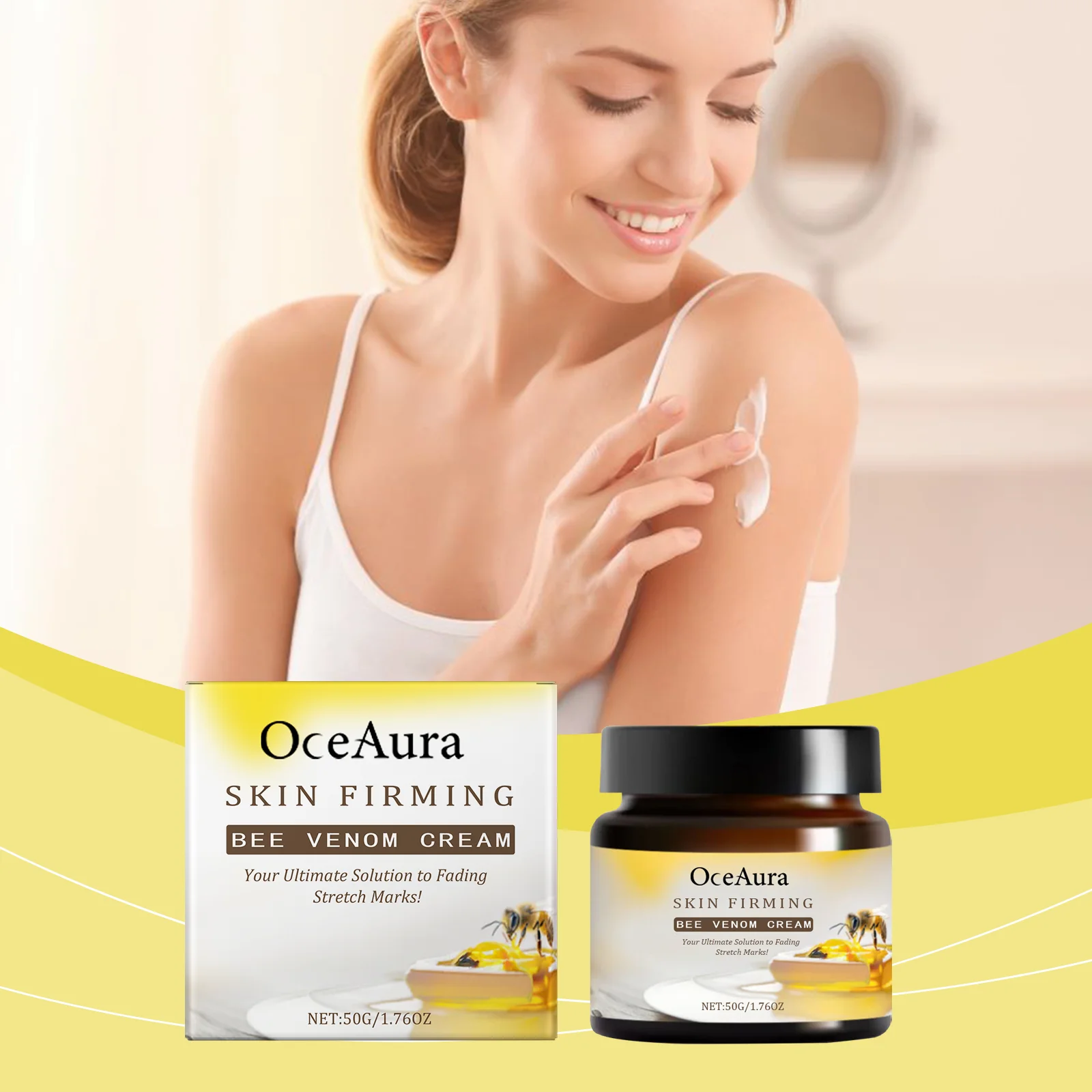 Firming Body Moisturizer Improve Skin Sagging Tighten Arms Thighs Belly Stretch Marks Removal Cream Fade Fine Lines Body Lotion 3