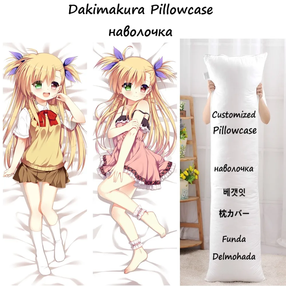 Magical Girl Lyrical Nanoha Hugging Body Pillowcase Fate Harlaown Dakimakura Cover Anime Game Backrest Bed Pillow Cushion Case