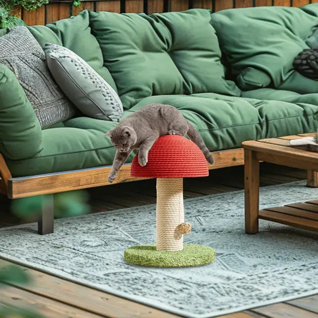 Scratching Post for Cats Sisal Mushroom Modern Tall Scratching Post for Cats for Kitten Exercise Mental Stimulation Physical 4