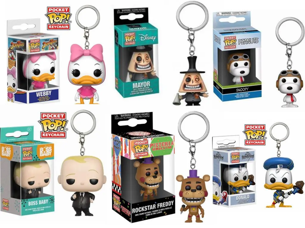 Funko Pop Webby Mayor Boss Baby Rockstar Freddy Snoopy The Joker Belle Portachiavi Giocattoli Per Bambini Regalo Di Natale