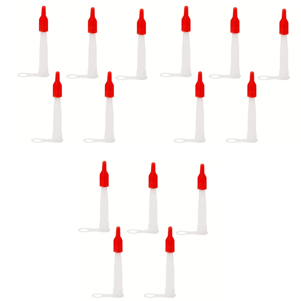 15 PCS Silicone Caulking Gun Nozzles Tube Nozzle Cap Re-sealable Tips Caulk Spare Red Nozzles Screw-Cover Silicone Caulking Pipe