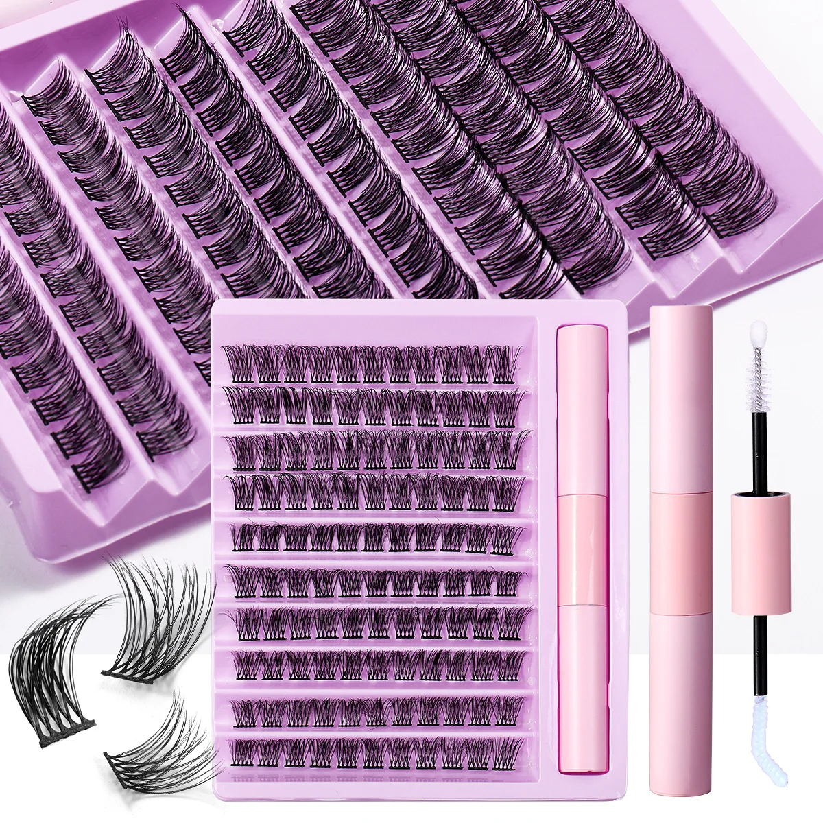 

120 Clusters Fluffy Dramatic Thick Volume Eyelashes Natural Lashes Fake Lashes Pack Eyelashes Individual Lashes Russia C Curl