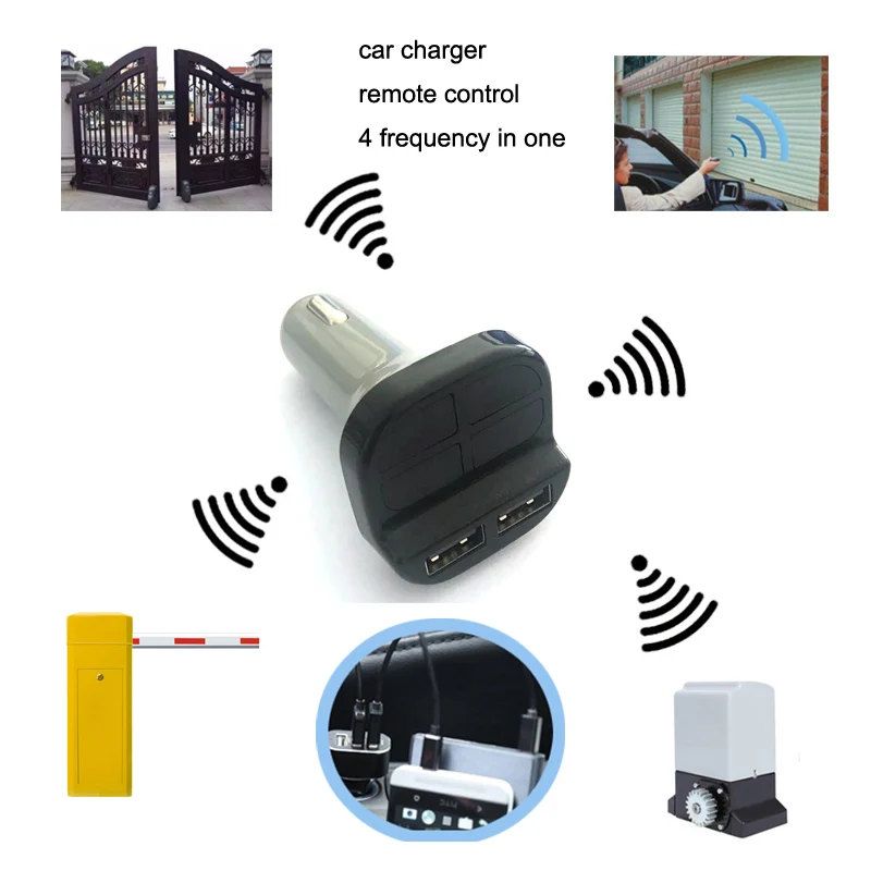Universal Car charger Homelink Remote Multi Frequency 280MHZ-868MHZ Garage Door Remote and Rolling code Transmitter With Handle 5