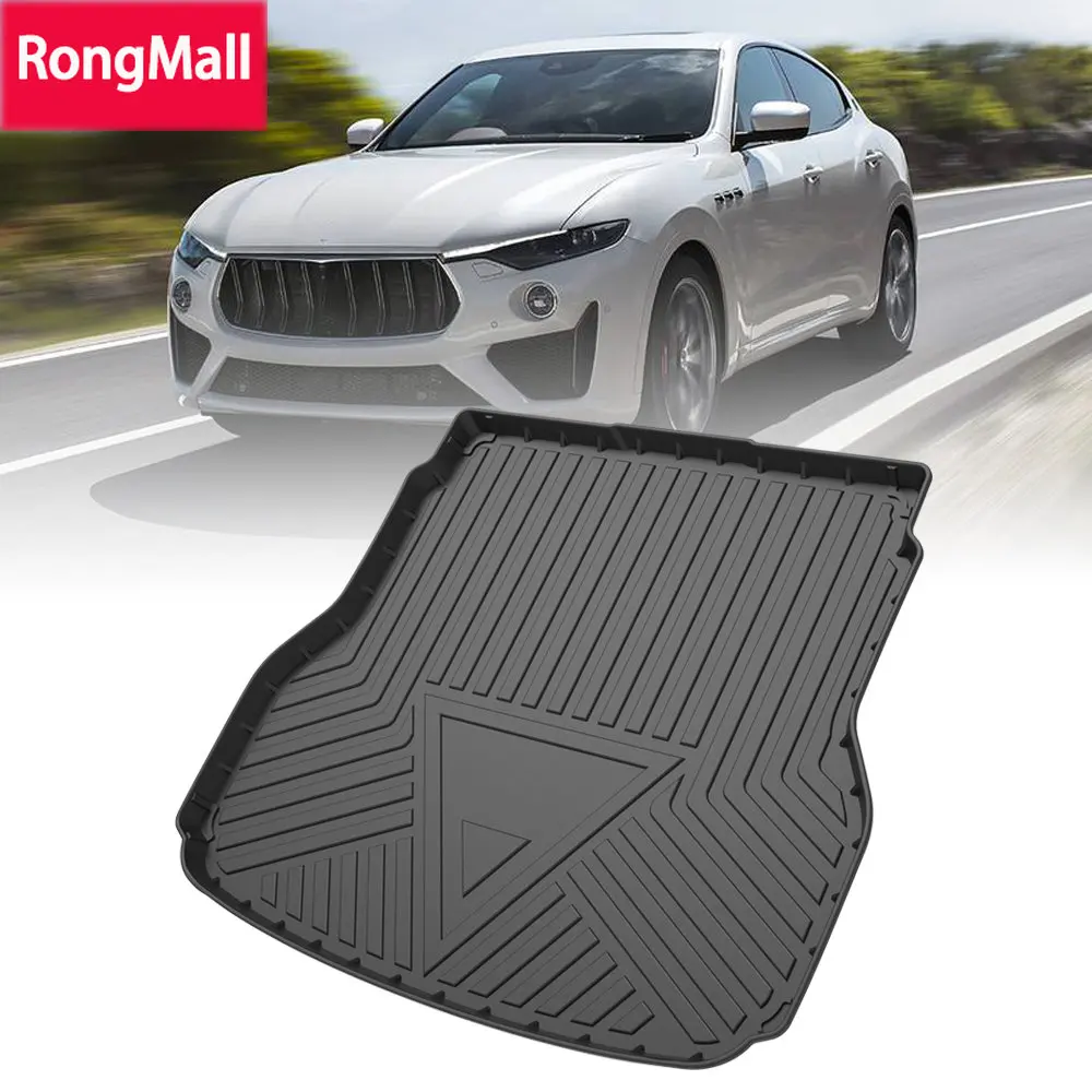

Автомобильный коврик из ТПЭ для заднего багажника, коробка для хранения, коврик для Maserati Levante 2016-2021, водонепроницаемые защитные резиновые автомобильные коврики