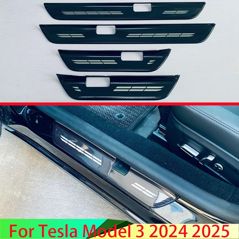 

Накладка на порог из нержавеющей стали для Tesla Model 3 2024 2025