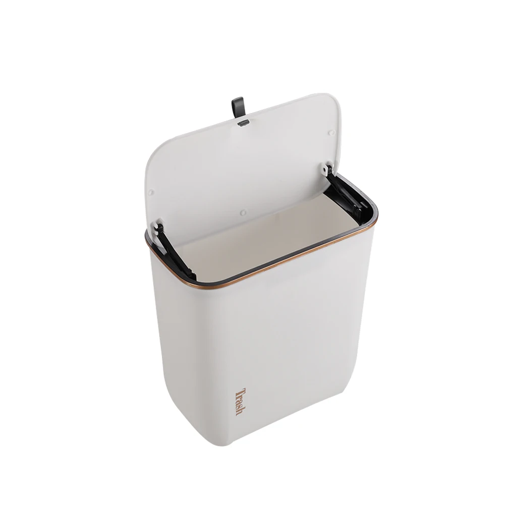 Kitchen Bathroom Hanging Waste Bin with Lid Wall Mounted Garbage Can for Cabinet Under Sink Waste Garbage Compost Bin: 3 - 5 Days Free Delivery Only UK