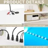71 Inch Floating TV Stand with LED Light Power Outlet, TV Wall Mount Floating Shelf with Storage Rack, White 3