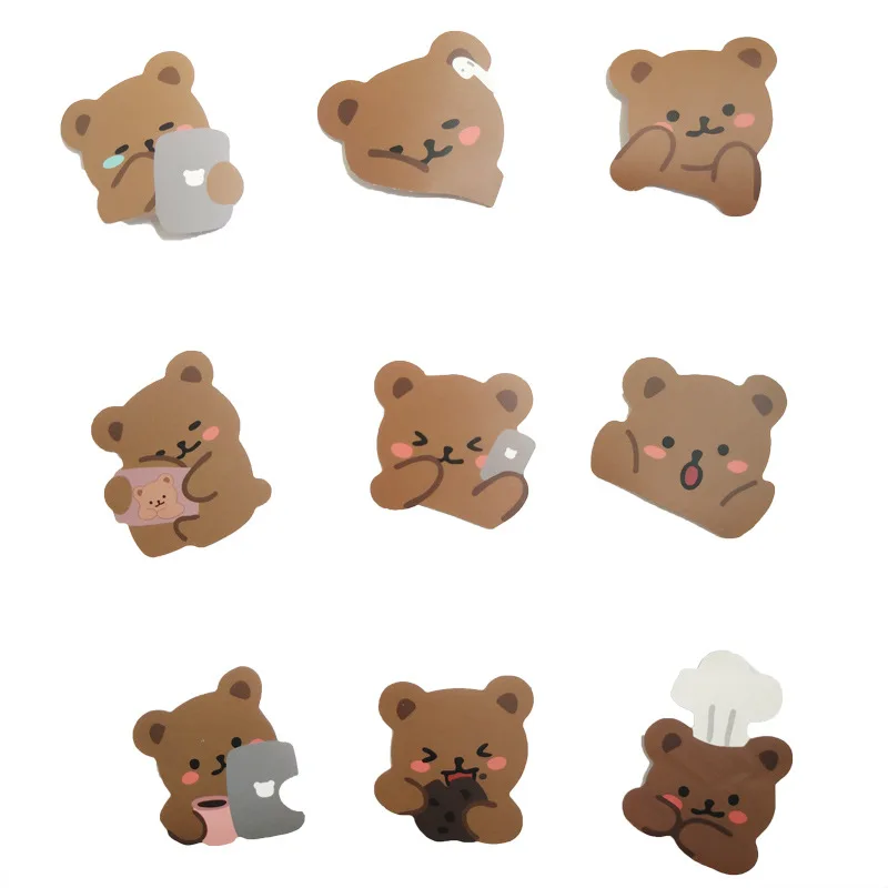 귀여운 곰 스티커 노트북 자전거 기타 스케이트보드 스티커, 아이 DIY 그래피티 방수 스티커, 10 개, 30 개, 60 개