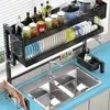 Over The Sink Dish Drying Rack  Multi Organizer Cabinets Sink Racks Kitchen Storage Cabinet Kitchen Stainless Steel Drain Shelf 4