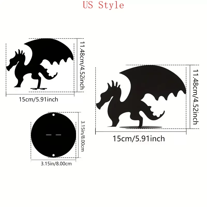 

1pc Dragon Metal Silhouette Garden Stake for Fence Top, Lawn, Fall Decor to Your Garden Yard Art Patio Outdoor Decorations Garde