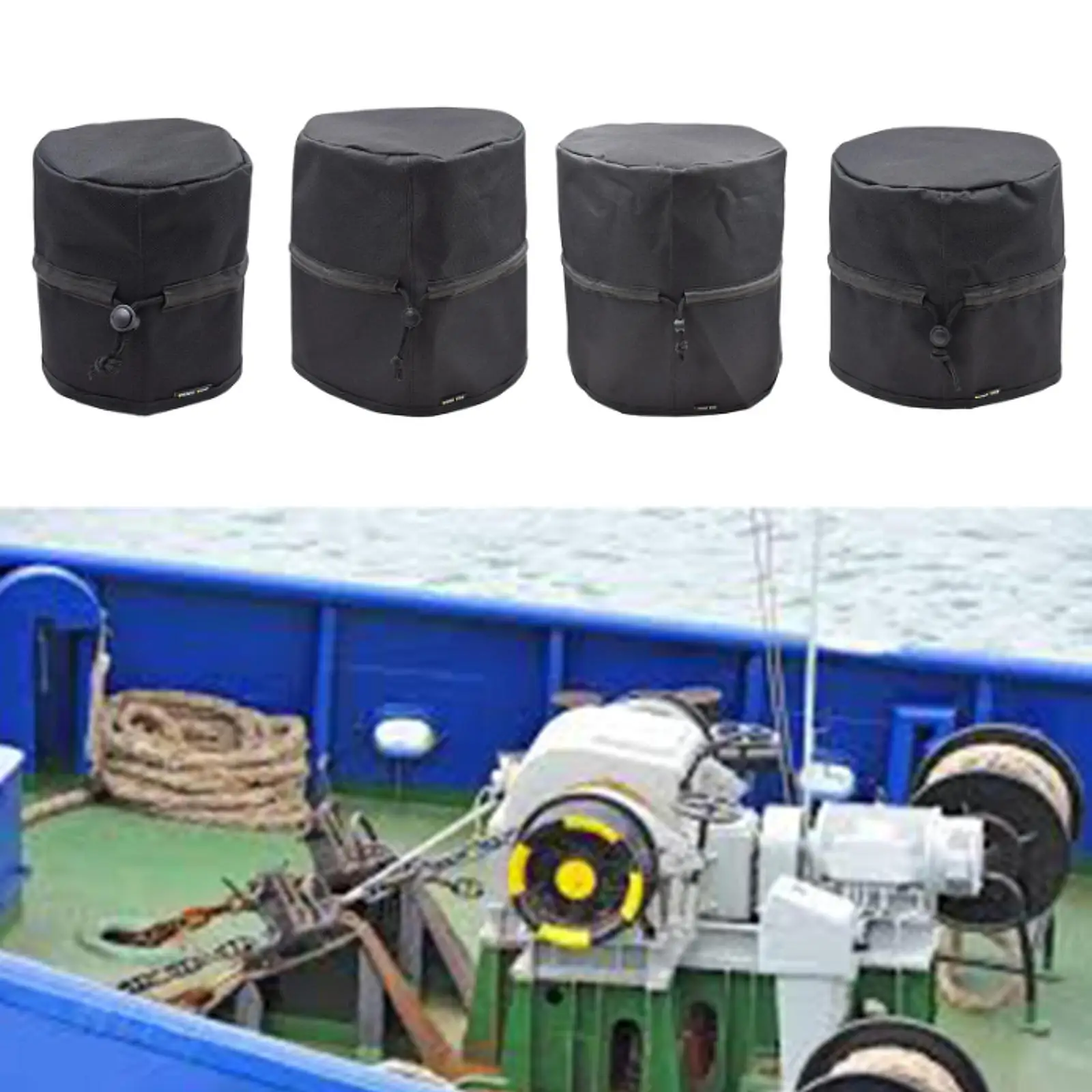 Sailboat Winch Cover with Drawstring Dustproof Oxford Cloth Outboard Windlass Protector for Boat Sailboat Winch Cover with Drawstring Dustproof Oxford Cloth Outboard Windlass Protector for Boat