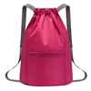 Drawstring Shoulder Bag Female Outdoor Travel Fitness Sports Bag Lightweight Shoulder Bag Bundle Pocket Backpack Gym Bag Men 5