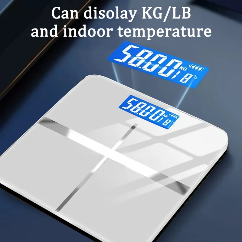 Electronic Scale Bathroom Scale Personal Scale High Precision Weight Scale withLCDHighdefinition display and temperature display