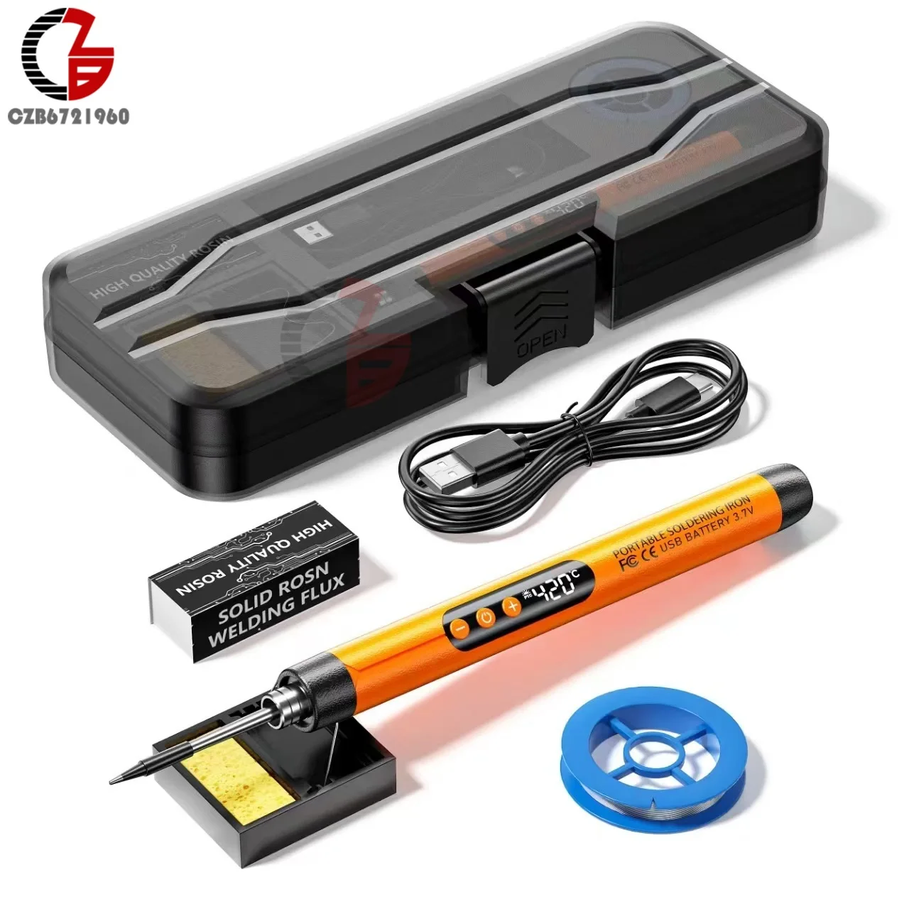 USB Soldering Iron 5V 8W Wireless Electric Soldering Iron Set 300-450℃ Temperature Adjustable Battery Solder Welding Tools Kit soldering iron