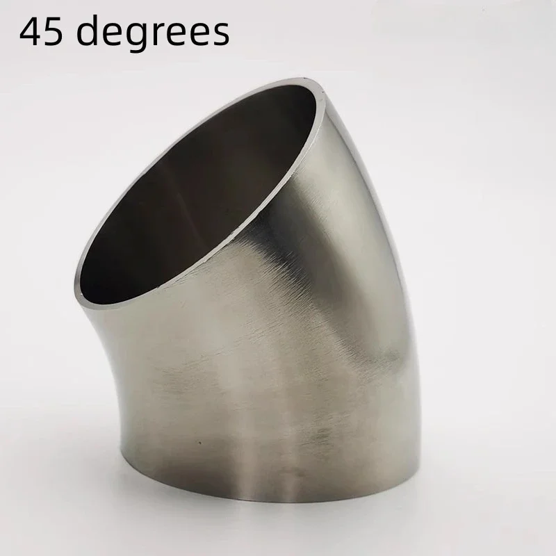 19/25/32/38/45/51/57/63/76Mm 304 Stainless Steel Sanitary Weld 30/45/60/90 Degree Elbow Pipe Fitting Water Pipe Fitting Hose Pipe Fitting