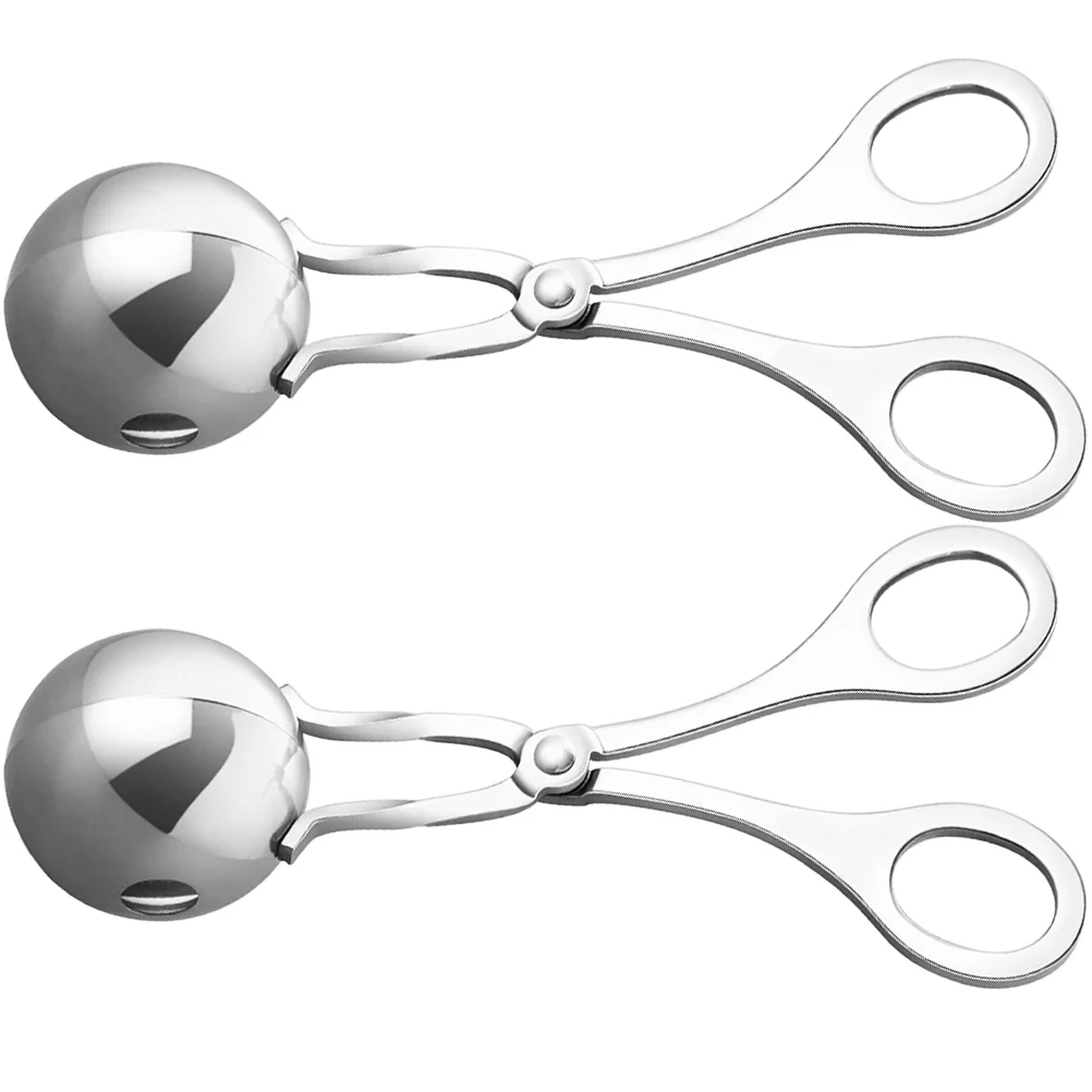 

2pcs Meat Baller Non-sticky Meatball Maker Stainless Steel Rice Ball Making Tool Kitchen Utensil