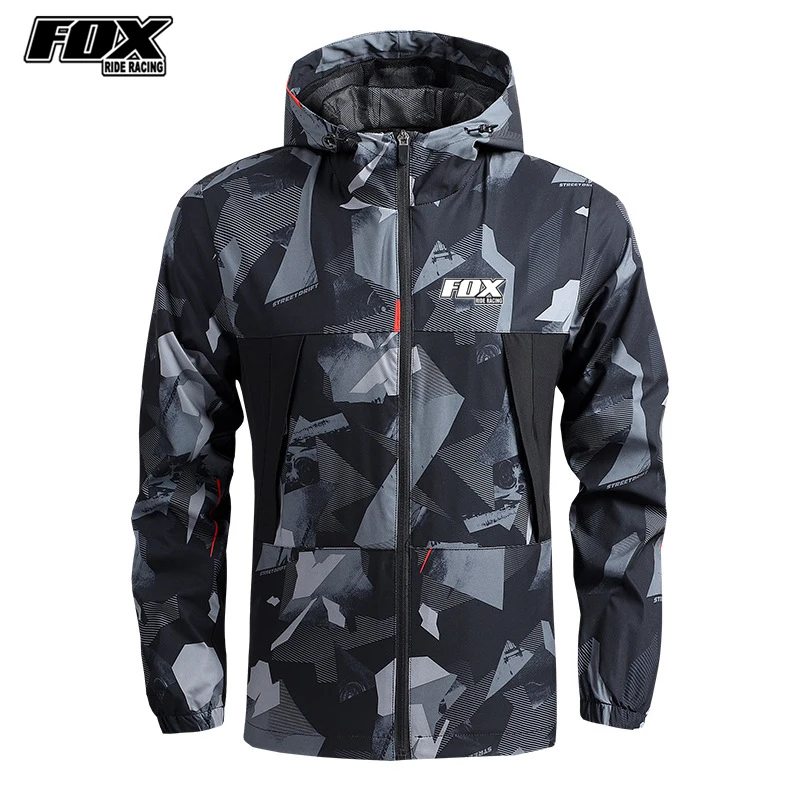 Fox Ride Racing Men's Cycling Jackets Windproof Mountain Bike Jacket Outdoor Sports Windbreaker Bicycle Wind Coat MTB Clothing cycling jacket cycling clothes