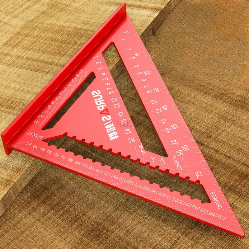 7/12 Inch Thickened 45/90 Degree Angle Ruler Aluminum Alloy Woodworking Triangle Ruler High Precision Carpentry measuring Tools 3