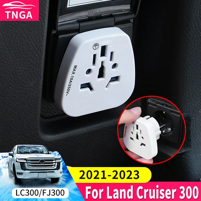 Trunk Power Plug 12V to 220 Volt Converter For Toyota Land Cruiser 300 LC300 2021 2022 2023 Interior Accessories Modification