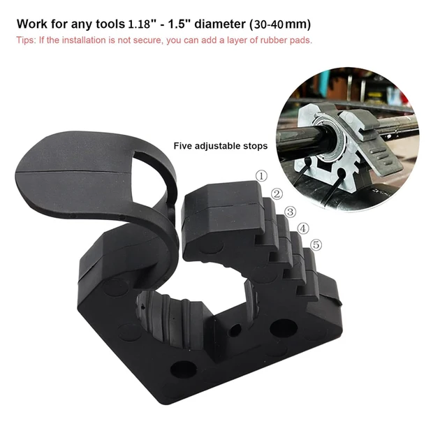 Set 4 Supporti Per Pala Con Morsetto In Gomma - Per Utensili Da 30-40mm, Per Fuoristrada E Camion