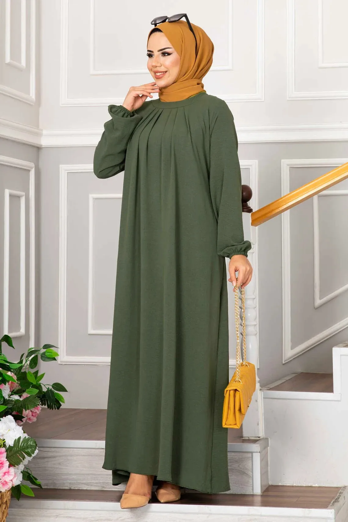 Modest Dresses for Muslim Abaya Zipper Turkey Islamic Clothing Casual African Long Hijab Dress for Women Dubai Eid Robe Vestidos