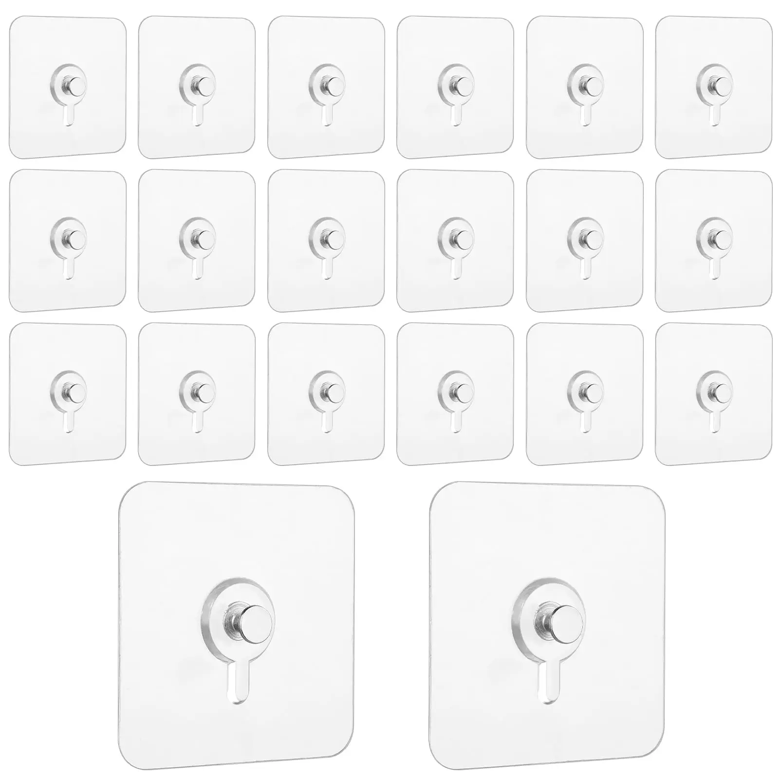 10 Pcs Self Adhesive Nails Wall Hook Poster Transparent Screws Wall Hook For Photo Frame Waterproof Durable Kitchen Bathroom Use