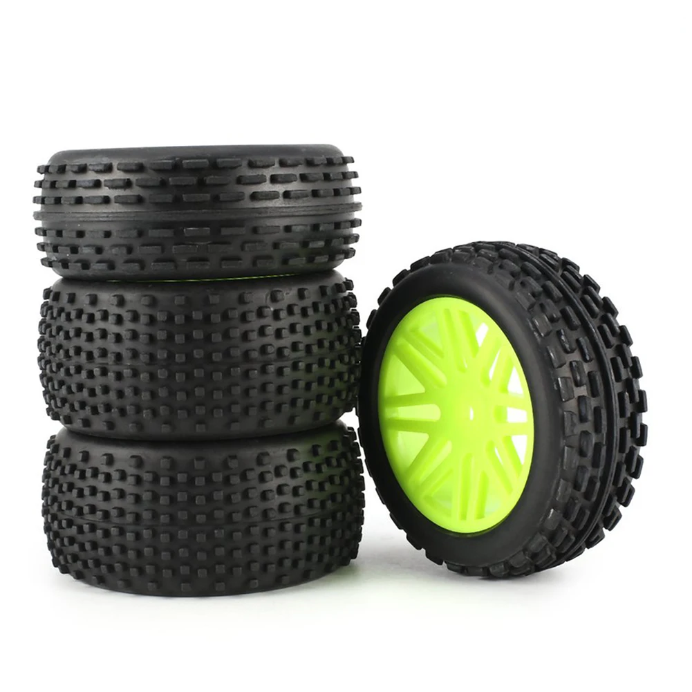 RubberFrontandRearWheels12mmHexHubsFoamInsertsRCWheelsfor