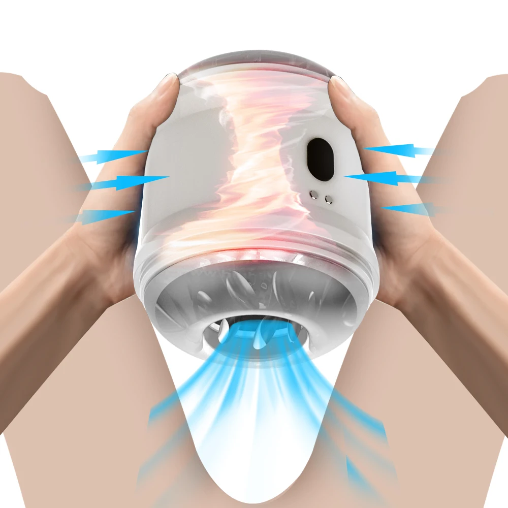 Automatischer männlicher Masturbator Cup Dual Open-Ended Leistungsstarker vibrierender Blowjob Vagina Masturbation Sexspielzeug für Männer Lieferungen für Erwachsene 1