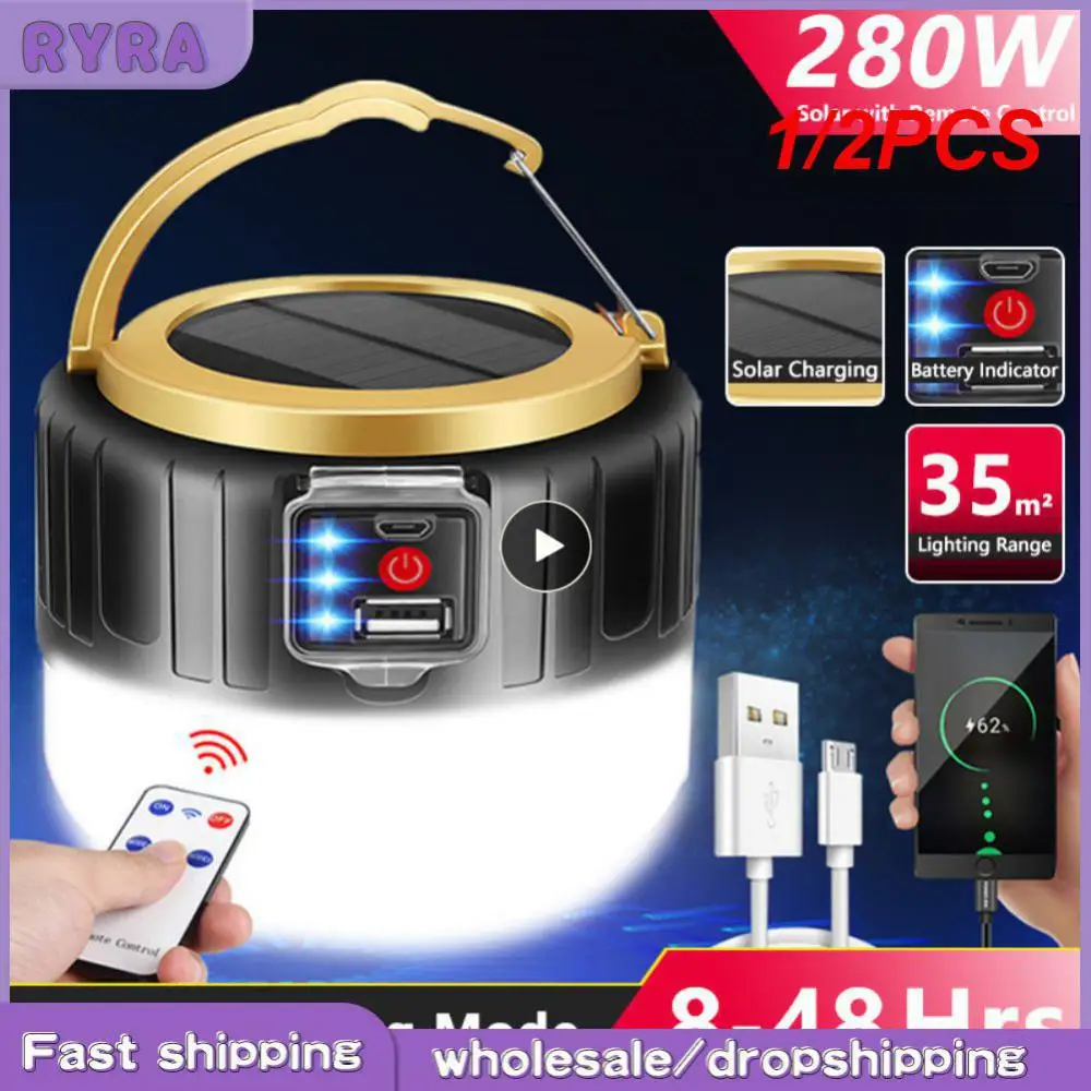 

1/2 шт., водонепроницаемый перезаряжаемый фонарь для кемпинга