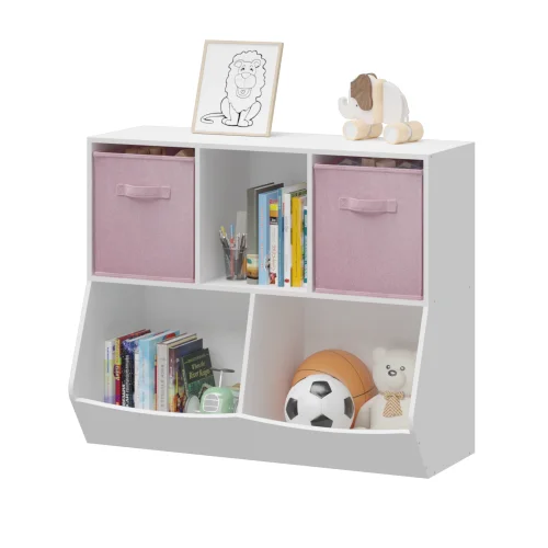 Children's Plastic and Wood Cabinet Bookshelves with Drawers and Lockers for Bedroom School Kindergarten Use