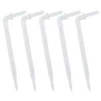 50x Garden 4/7mm Hose Transparent Bend Arrow Dripper 1/4'' Drip Emitter Water Saving Sprinkler Micro Irrigation Greenhouse 1