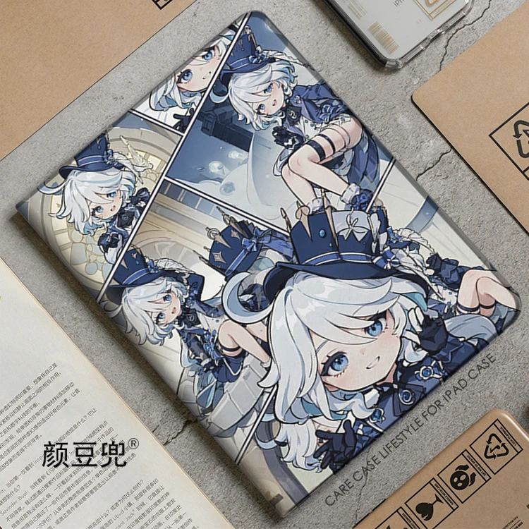 

Furina Anime Genshin Impact For Samsung Galaxy Tab S9 Lite 8.7 2021Case SM-T220/T225 Tri-fold stand Cover Galaxy Tab S6 Lite S8
