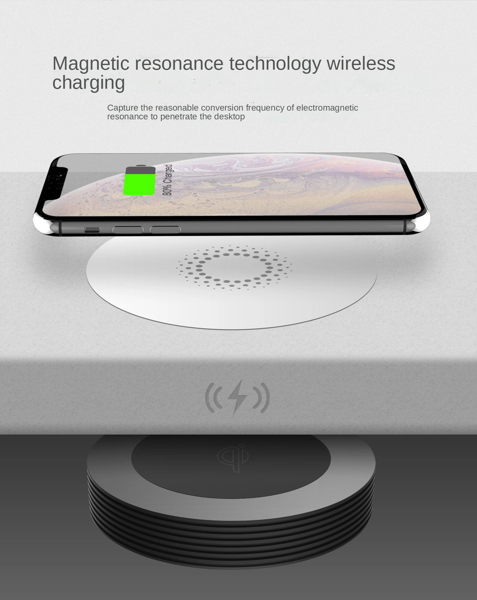 apple watch and phone charger Qi Invisible Wireless Charger Long distance 30MM Table Wireless Charging Base for iPhone 11 XS Max XR Samsung S20 Xiaomi HuaWei iphone wireless charger